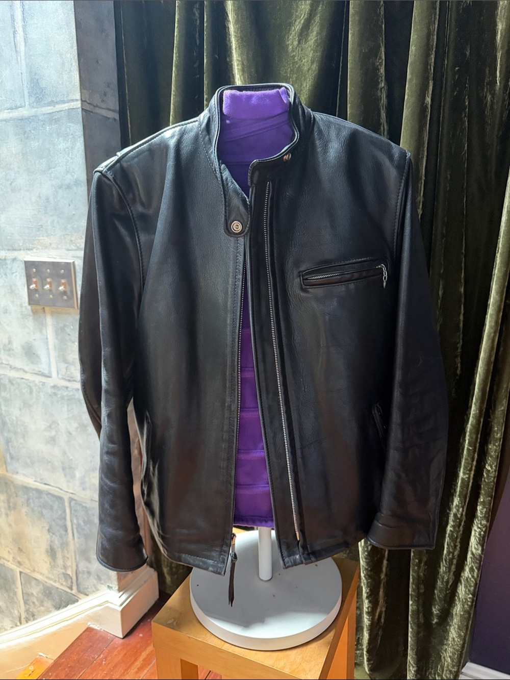 Schott NYC Black Leather Rider Jacket